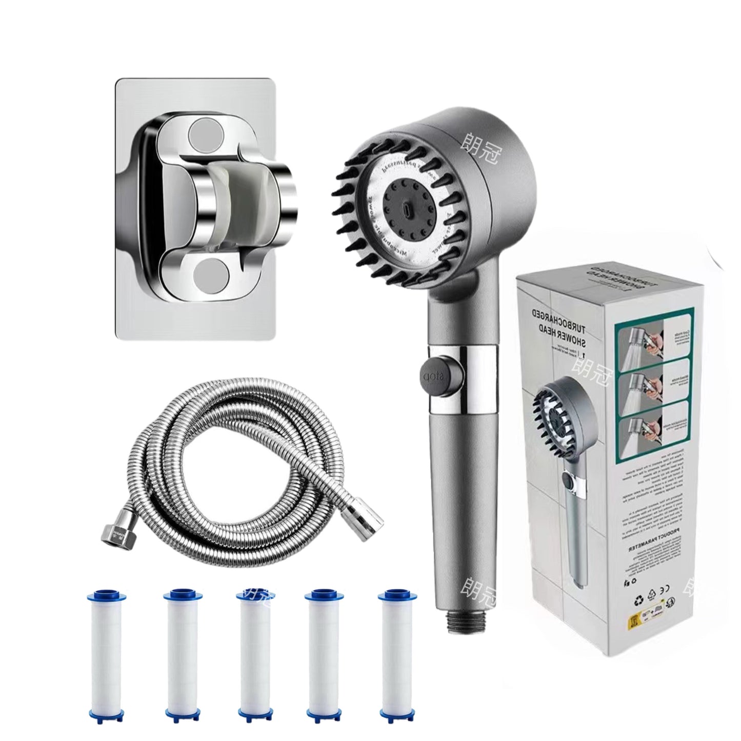 Strong supercharged shower