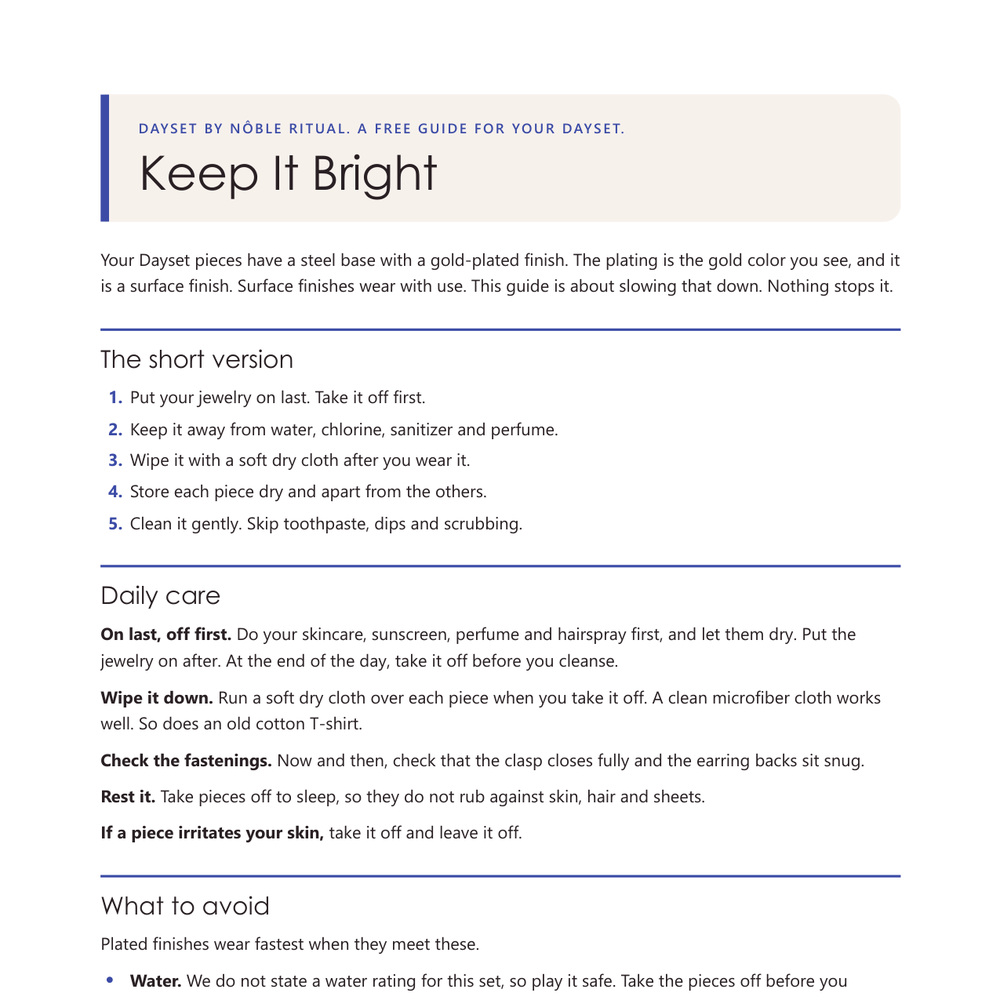 Keep It Bright by Dayset, free with 2 or more