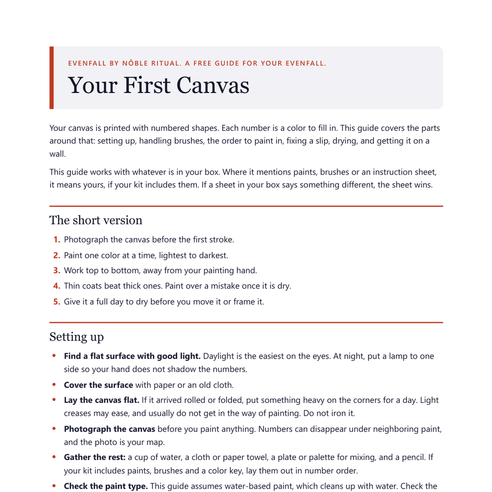Your First Canvas by Evenfall, free with 2 or more