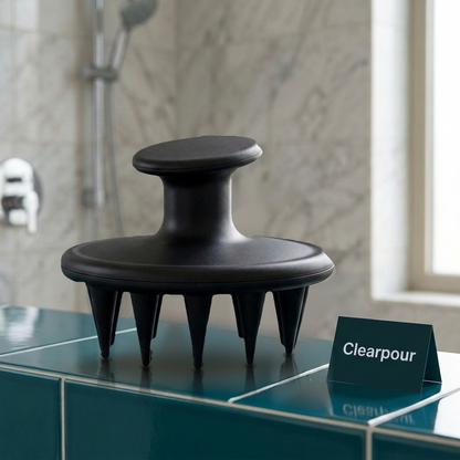 Clearpour scalp and shampoo brush