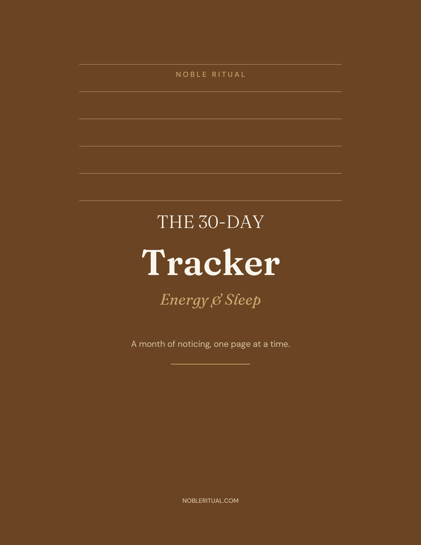 30-Day Energy and Sleep Tracker cover