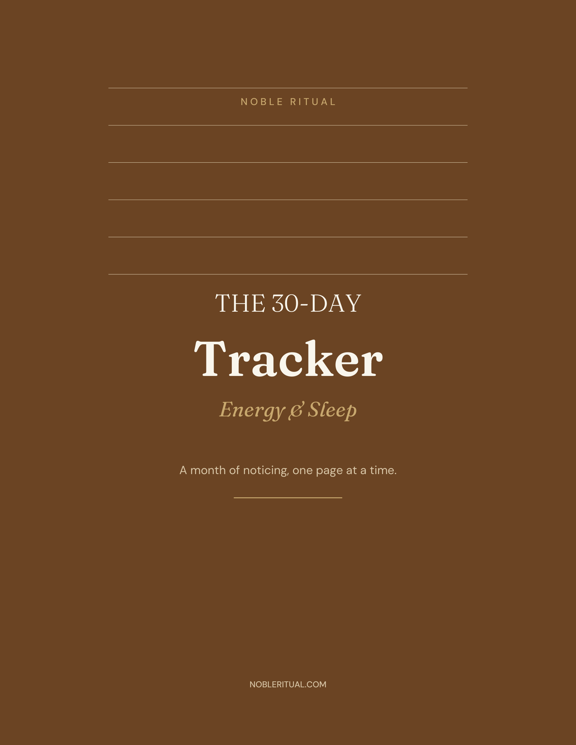 30-Day Energy and Sleep Tracker cover