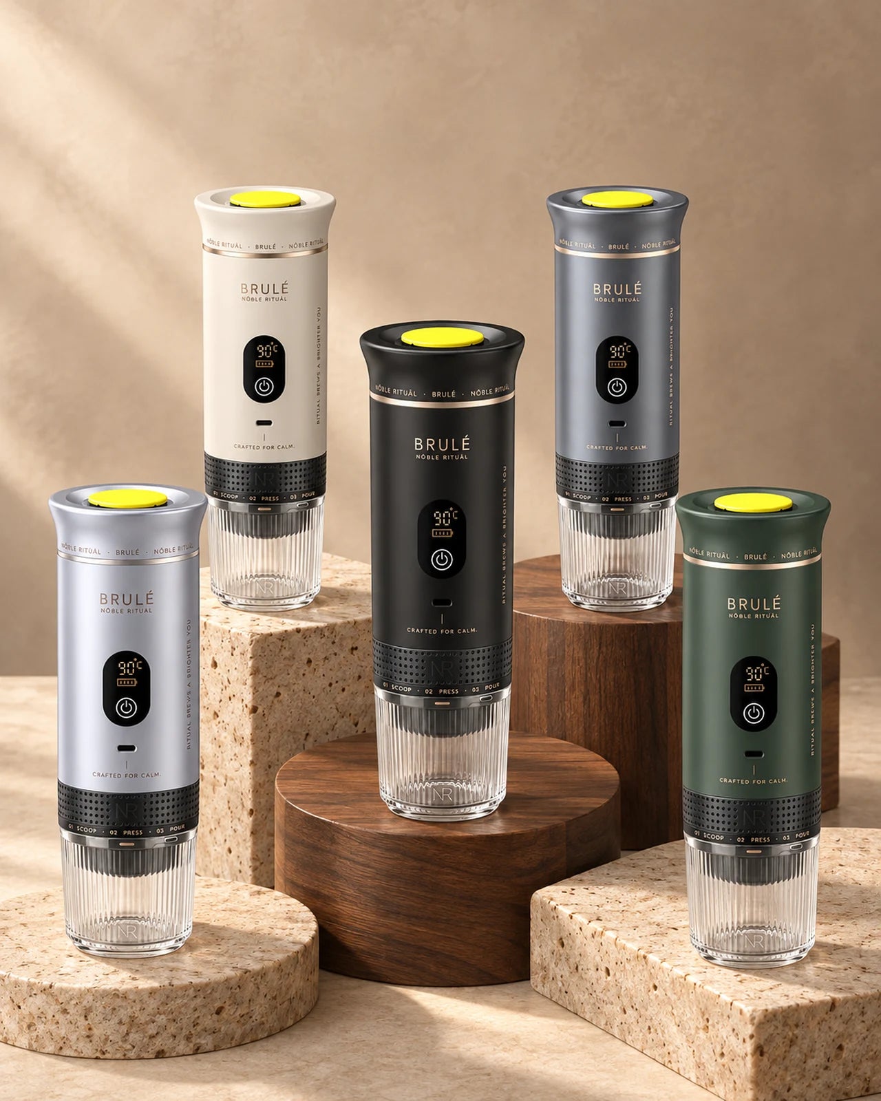 Brulé five-colour design concept lineup, shown for finish direction only